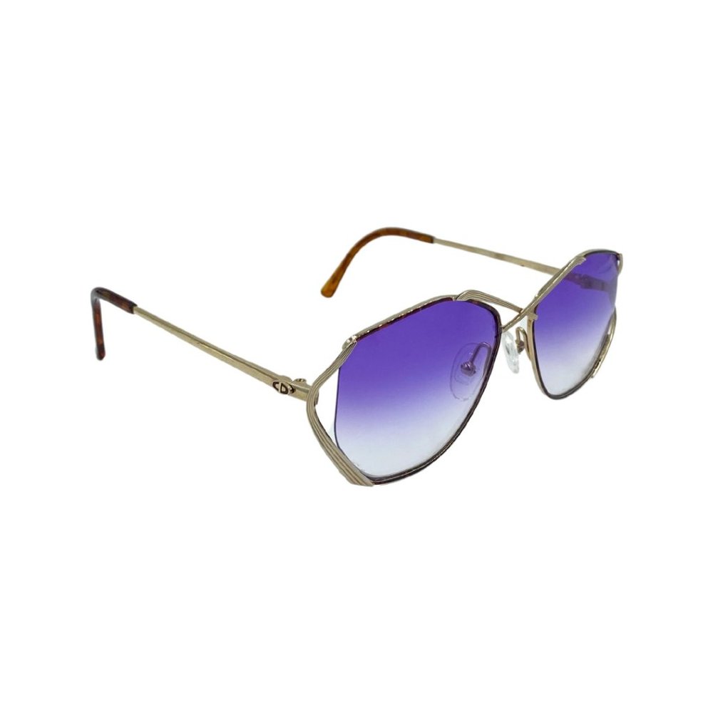 Rare 80's Cat Eye CHRISTIAN DIOR Sunglasses Eyewear Silver Metal Frames